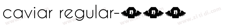 caviar regular字体转换